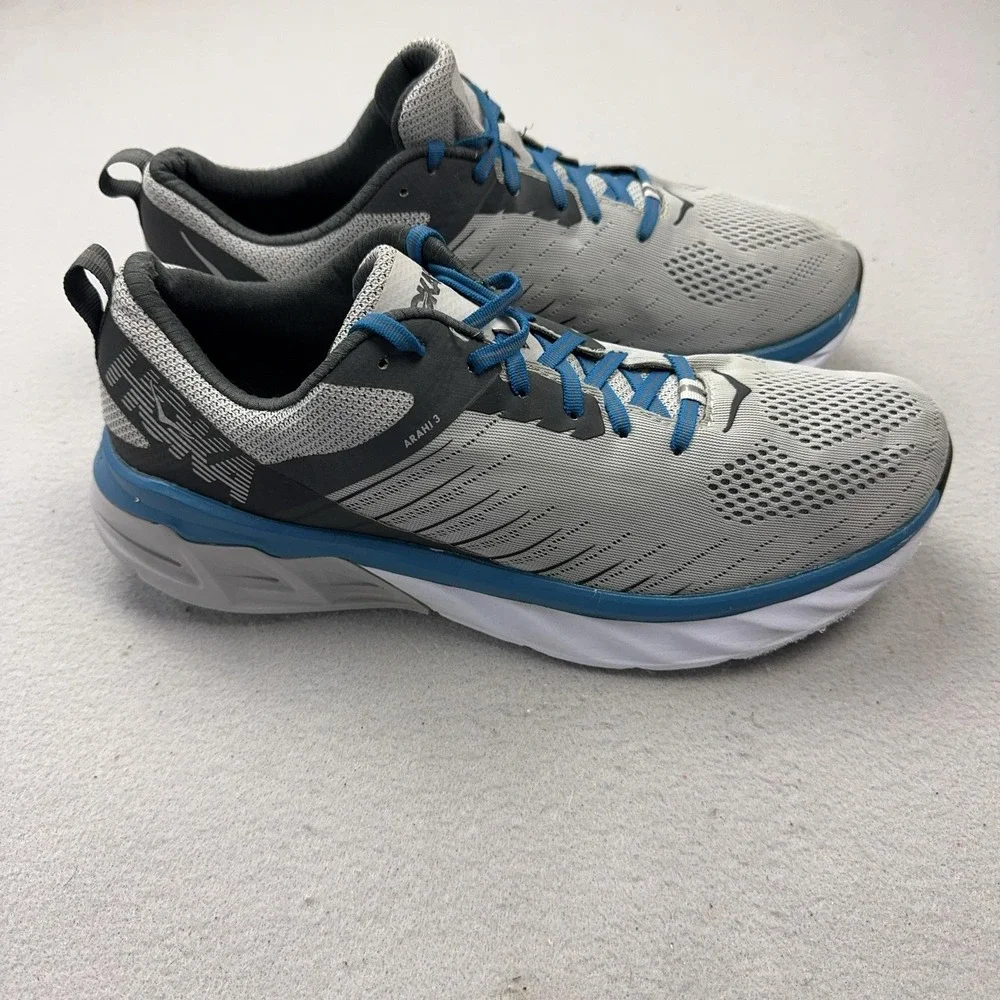 Hoka One One Arahi 3 Running Shoes Mens Size 12 Gray Cushioned Sneakers